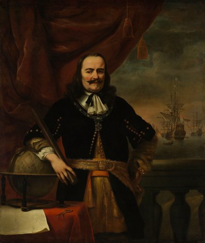 Portrait of Michiel de Ruyter by Ferdinand Bol